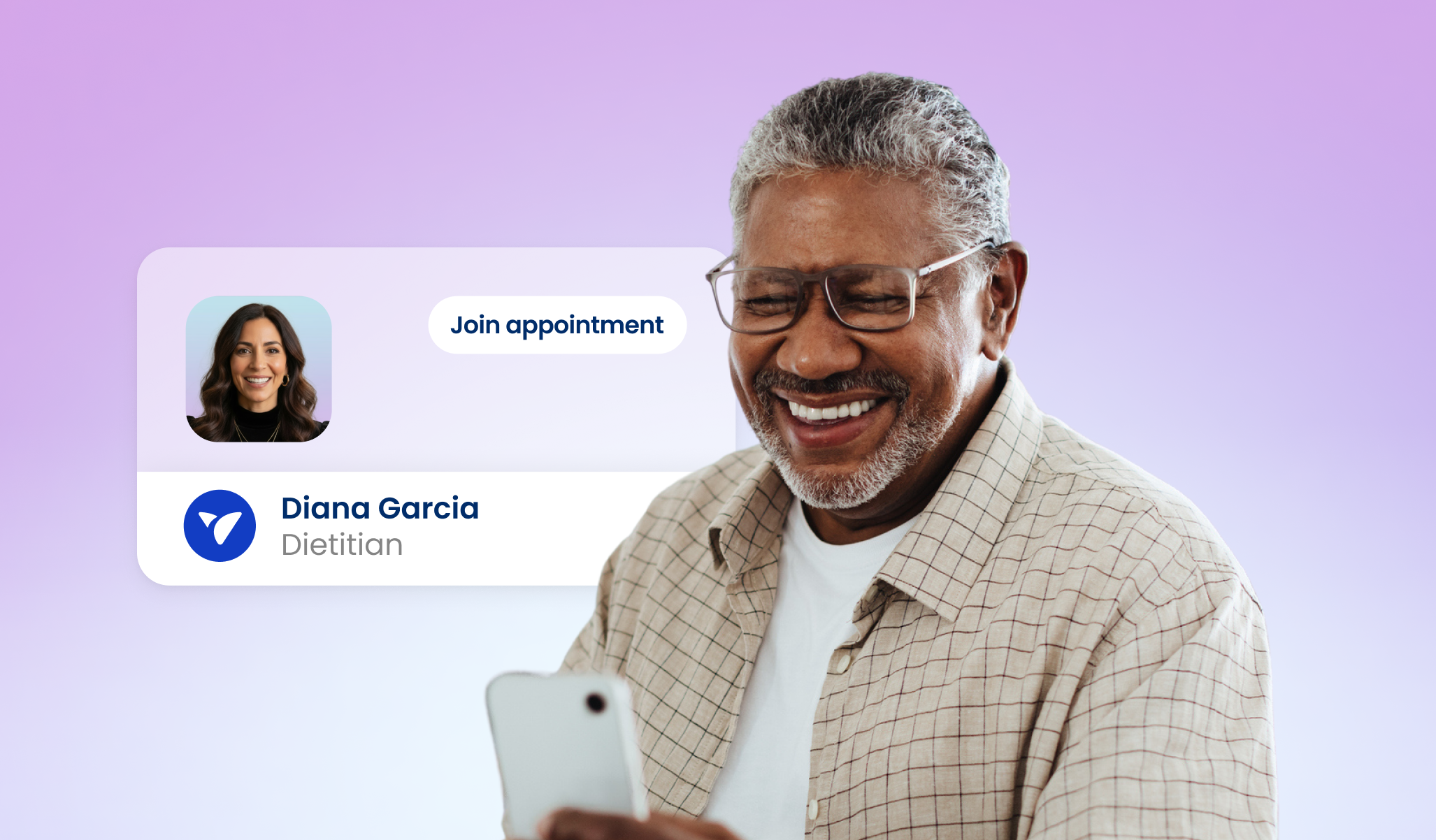 Vida member on a video call with a Vida dietitian.