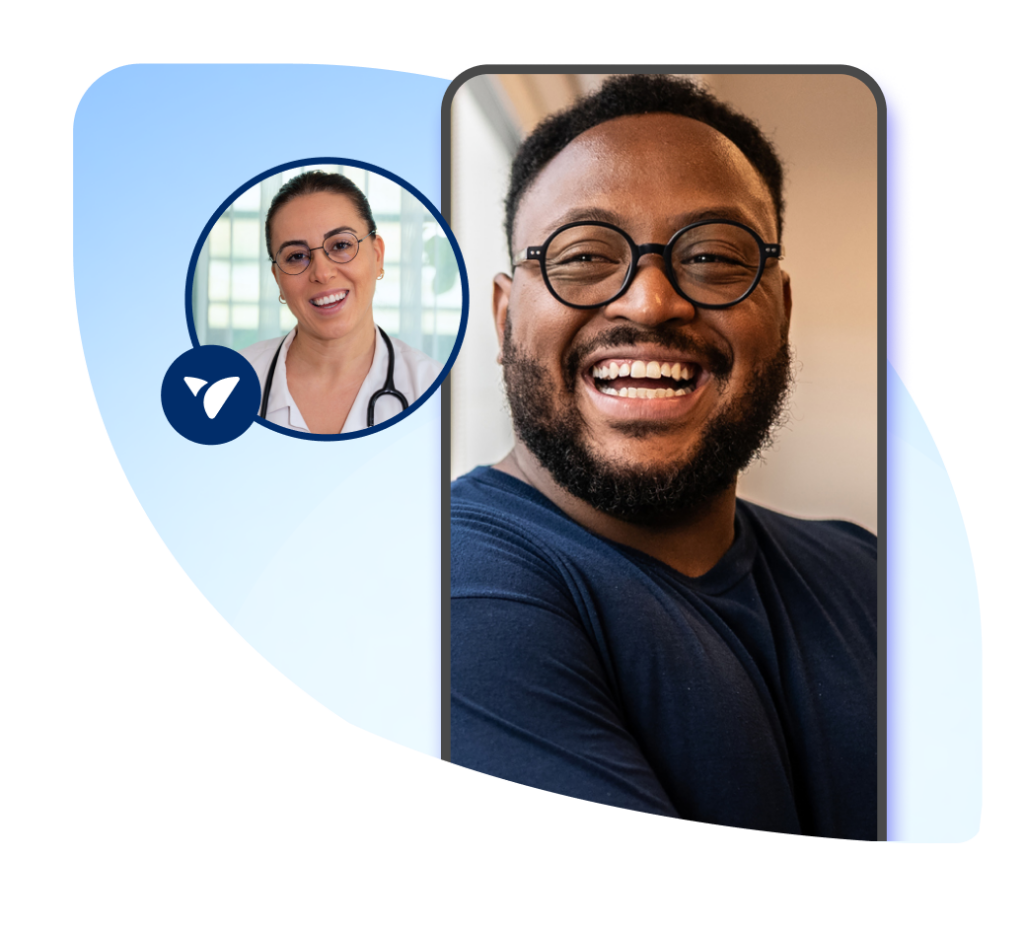 Vida provider on a call with Vida member