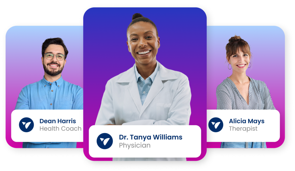 Photo of Vida care team: physician, therapist, health coach