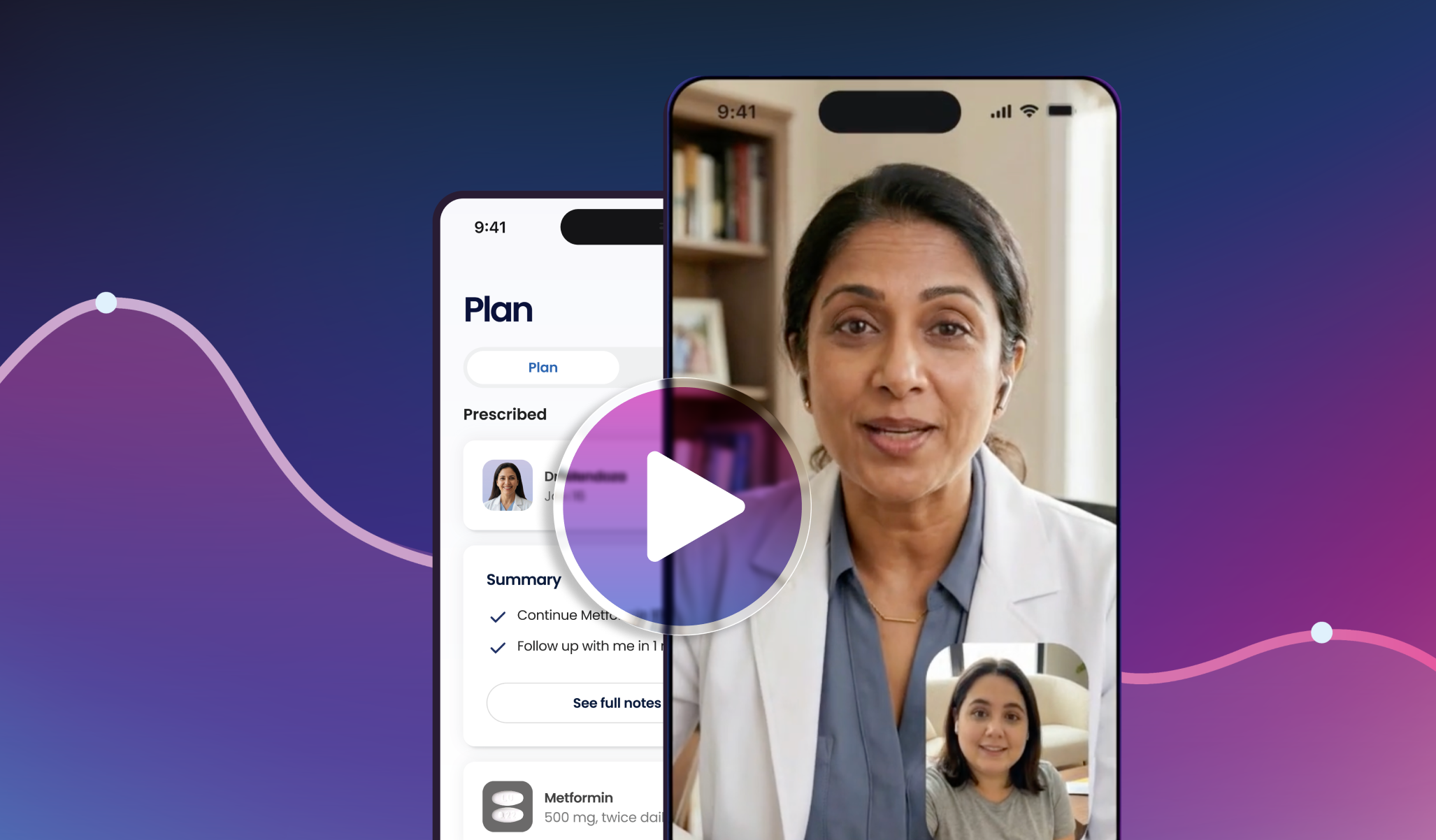 Vida video call with a provider